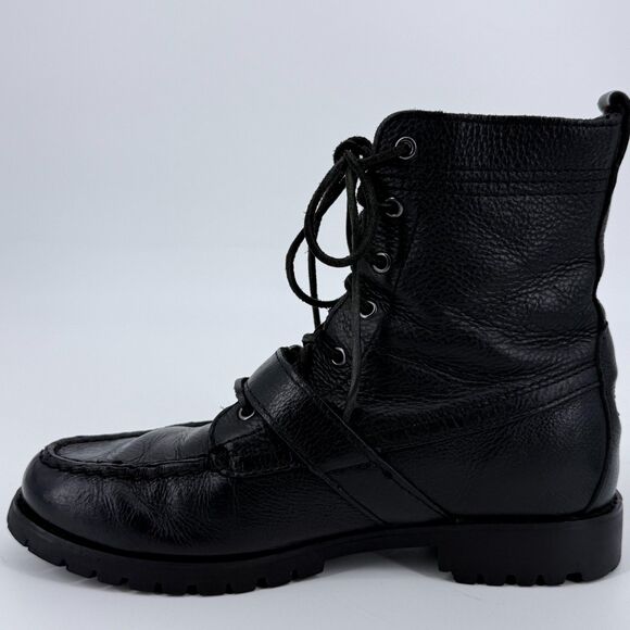 Polo Ralph Lauren Ranger Leather Buckle Boots Black Size 8 main image 5